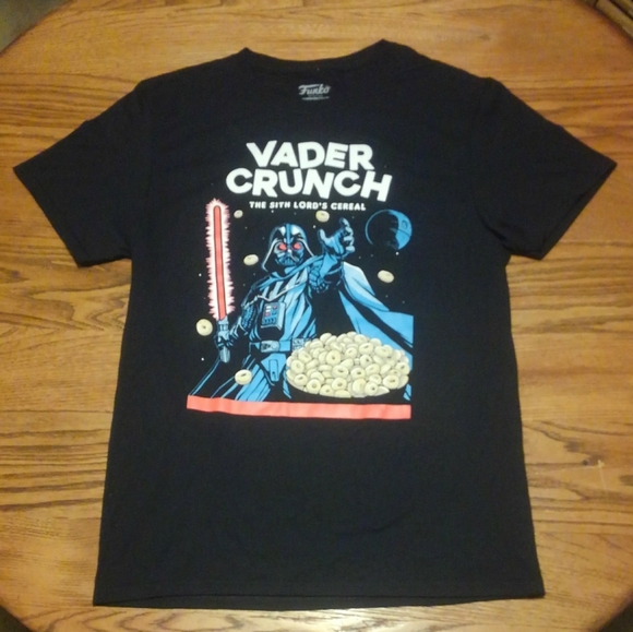 ✨Funko Pop Tee ⭐ Star Wars 🔥Darth Vader Crunch Shirt Medium 🖤 Cereal Sith 😈 - Picture 6 of 6